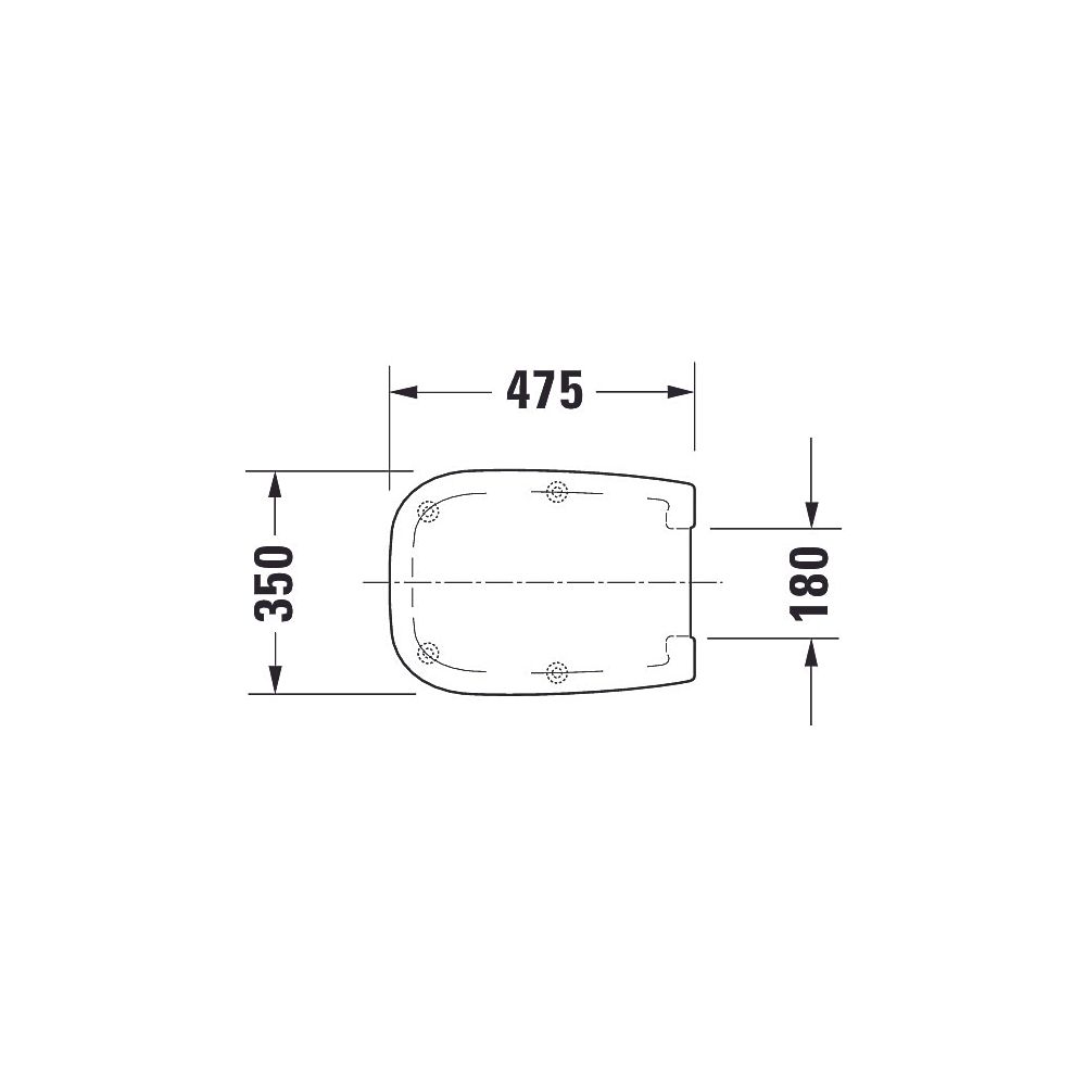 Duravit D-Code WC-Sitz Weiß Hochglanz 360x50x475mm, ohne Absenkautomatik, Edelstahl... DURAVIT-0067410000 4021534427671 (Abb. 5)