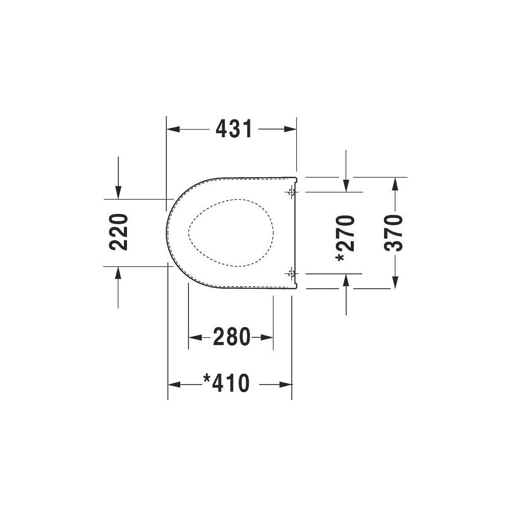 Duravit WC-Sitz, D-shaped, Weiß HG 370x43x431mm mit Absenkautomatik, Sitzgarnitur ... DURAVIT-0069890000 4021534634338 (Abb. 31)