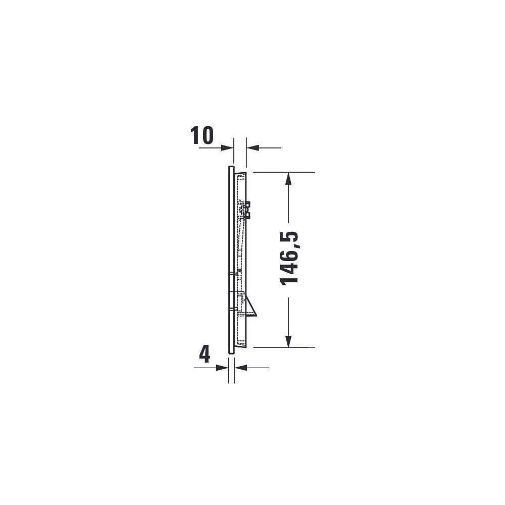 Duravit DuraSystem A1 Betätigungsplatte mechanisch für WC Dual Flush Aufgesetzt, ... DURAVIT-WD5002012000 4053424507316 (Abb. 6)