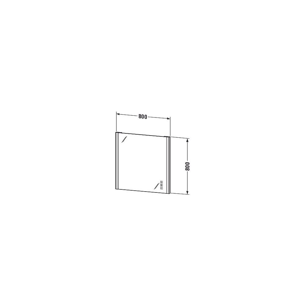 Duravit XSquare Spiegel Wandmontage 33x800x800mm, Chrom Hochglanz, LED, 49W, B... DURAVIT-XS7012000000000 4063382615251 (Abb. 7)