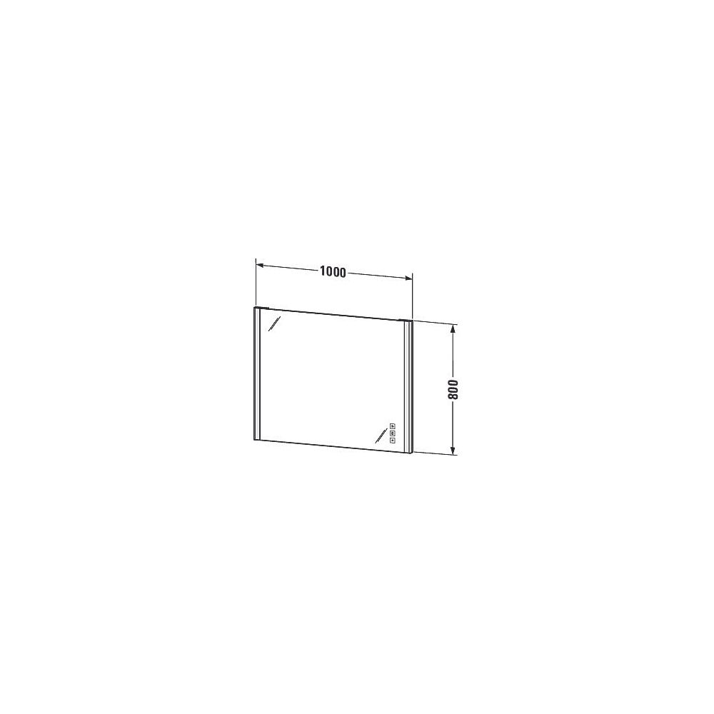 Duravit XSquare Spiegel Wandmontage 33x1000x800mm, Chrom Hochglanz, LED, 58W, ... DURAVIT-XS7013000000000 4063382615282 (Abb. 9)