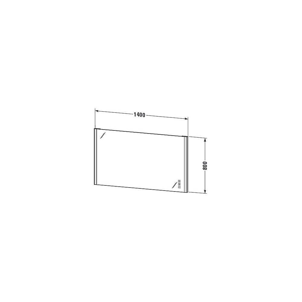 Duravit XSquare Spiegel Wandmontage 33x1400x800mm, Chrom Hochglanz, LED, 72W, ... DURAVIT-XS7016000000000 4063382615374 (Abb. 8)