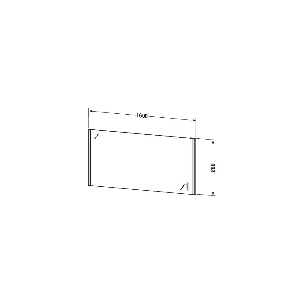 Duravit XSquare Spiegel Wandmontage 33x1600x800mm, Chrom Hochglanz, LED, 78W, ... DURAVIT-XS7017000000000 4063382615404 (Abb. 8)
