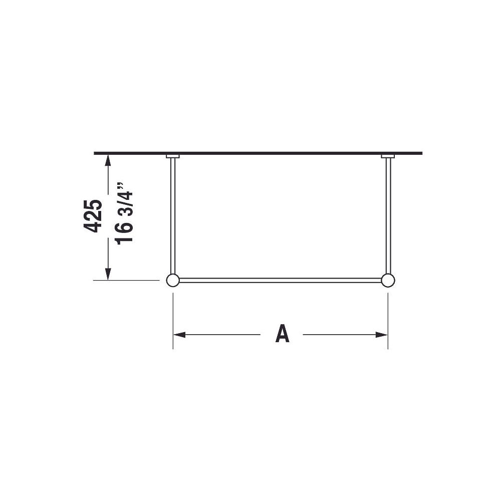 Duravit Vero Metallkonsole 425x625x715-780mm, für 045470, Chrom poliert, Höhenvers... DURAVIT-0030751000 4021534786716 (Abb. 16)
