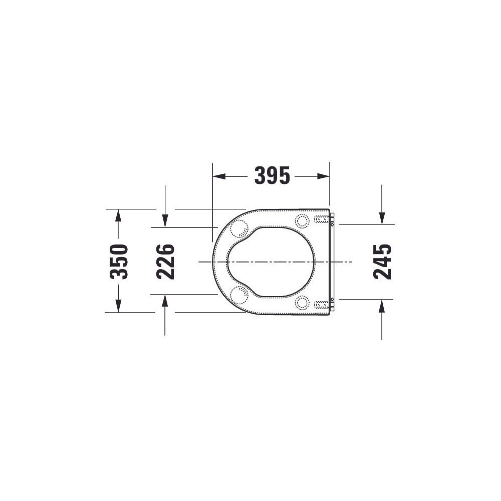 Duravit Starck 3 WC-Sitzring, Weiß Hochglanz, 404x46x350mm, Winkelpuffer, durchgehe... DURAVIT-0062610000 4021534297151 (Abb. 4)