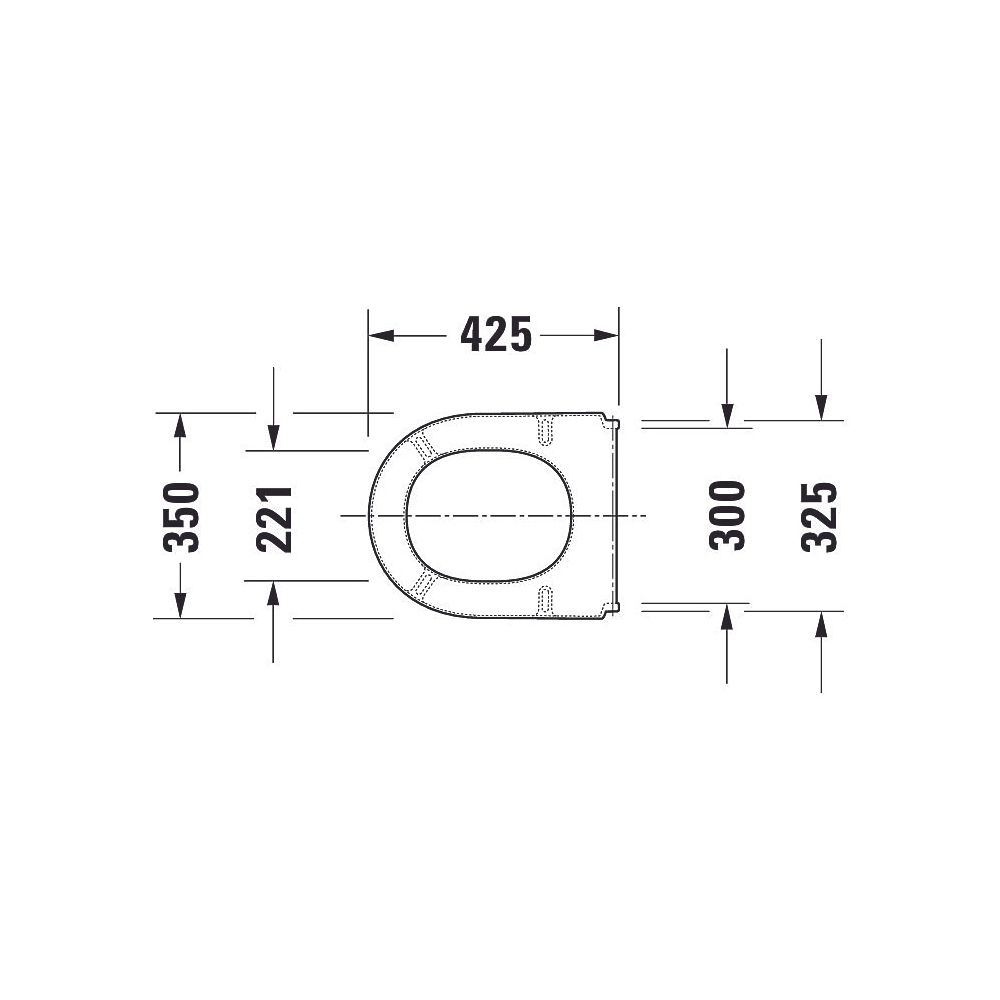 Duravit Starck 3 WC-Sitz D-shaped, Weiß Hochglanz 370x38x436mm, ohne Absenkautomat... DURAVIT-0063810000 4021534224171 (Abb. 35)