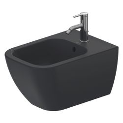 Duravit Happy D.2 Wandbidet 540x365x285mm, Anthrazit Matt, 1 HL, HLB, Überlauf, ver... DURAVIT-2258151300 4053424727783 (Abb. 1)