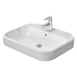 Duravit Happy D.2 Waschtisch 495x650x175mm wandhängend Weiß Hochglanz, Rechteckig,... DURAVIT-23166500001 4021534848728 (Abb. 1)