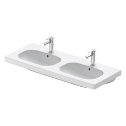 Duravit D-Code Doppelwaschtisch 490x1200x180mm, Weiß Hochglanz, Rechteckig, 2Wasch... DURAVIT-03481200002 4021534853357 (Abb. 1)