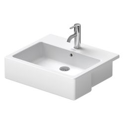 Duravit Vero Halbeinbauwaschtisch 470x550x170mm, Weiß Hochglanz, WonderGliss, 1 HL... DURAVIT-03145500001 4021534484469 (Abb. 1)