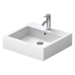 Duravit Vero Aufsatzbecken 500mm, Weiß Hochglanz, Rechteckig, mit HLB, mit Überlauf... DURAVIT-0452500000 4021534434150 (Abb. 1)