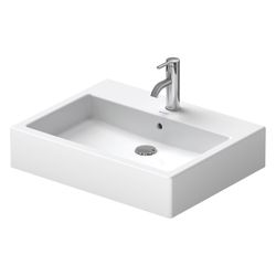 Duravit Vero Aufsatzbecken 595mm, Weiß Hochglanz, Rechteckig, mit HLB, mit Überlauf... DURAVIT-0452600000 4021534346279 (Abb. 1)