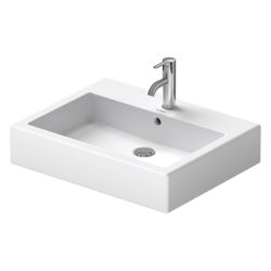 Duravit Vero Waschtisch 470x600x165mm mit HLB Aufsatz, Weiß Hochglanz, Rechteckig, ... DURAVIT-0454600000 4021534217265 (Abb. 1)