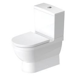 Duravit Starck 3 Stand WC für Kombination 660x370x430mm, Weiß HG, WonderGliss, 6l,... DURAVIT-01280900001 4021534224102 (Abb. 1)