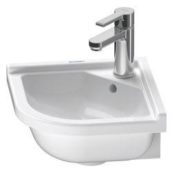 Duravit Starck 3 Eck-Handwaschbecken 380x430x160mm, Weiß Hochglanz, WonderGliss, Q... DURAVIT-07524400001 4021534223600 (Abb. 1)