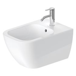 Duravit Happy D.2 Wandbidet 540x365x285mm, Weiß Hochglanz, 1 HL, HLB, Überlauf, ver... DURAVIT-2258150000 4021534855870 (Abb. 1)