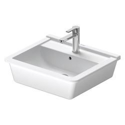 Duravit Starck 3 Einbauwaschtisch 465x560x230mm, Weiß Hochglanz, WonderGliss, mit ... DURAVIT-03025600001 4021534223303 (Abb. 1)