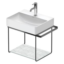 Duravit DuraSquare Metallkonsole 380x565x400mm, Mattschwarz, unter Waschtisch mit H... DURAVIT-0031334600 4063382040992 (Abb. 1)