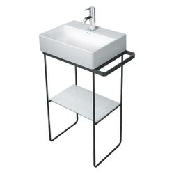 Duravit DuraSquare Metallkonsole 333x516x740-790mm variabel, Mattschwarz, bodensteh... DURAVIT-0031094600 4053424467078 (Abb. 1)
