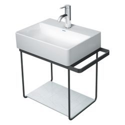 Duravit DuraSquare Metallkonsole 333x516x400mm, Mattschwarz, unter Waschtisch mit H... DURAVIT-0031104600 4053424467092 (Abb. 1)