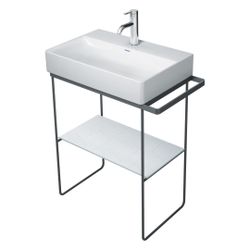 Duravit DuraSquare Metallkonsole 381x665x740-790mm variabel, Mattschwarz, bodensteh... DURAVIT-0031134600 4053424516820 (Abb. 1)