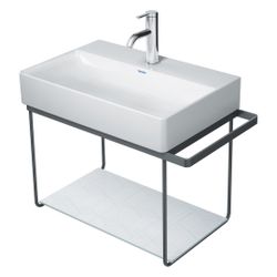 Duravit DuraSquare Metallkonsole 381x665x400mm, Mattschwarz, unter Waschtisch mit H... DURAVIT-0031144600 4053424516844 (Abb. 1)