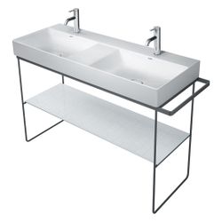 Duravit DuraSquare Metallkonsole 451x1265x740-790mm variabel, Mattschwarz, bodenste... DURAVIT-0031174600 4053424692906 (Abb. 1)