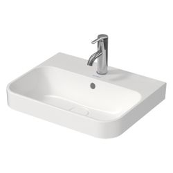 Duravit Happy D.2 Plus Aufsatzbecken 500mm, Weiß Hochglanz, Rechteckig, mit HLB/Übe... DURAVIT-2360500000 4053424701707 (Abb. 1)