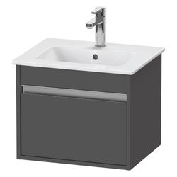 Duravit Ketho Waschtischunterbau wandh. 412x500x410mm, Compact Graphit Matt, Griff... DURAVIT-KT640404949 4063382032454 (Abb. 1)