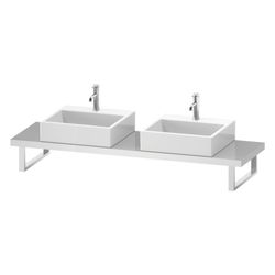 Duravit L-Cube Konsole variabel 480x800-2000x45mm, 2 Ausschnitte/Waschplätze, Comp... DURAVIT-LC101C05555 4067116356441 (Abb. 1)