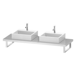 Duravit L-Cube Konsole variabel 550x800-2000x45mm, 2 Ausschnitte/Waschplätze, Eich... DURAVIT-LC103C05555 4067116356397 (Abb. 1)