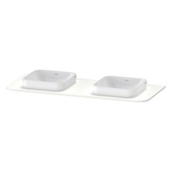 Duravit Happy D.2 Konsole 550x1300x16mm, Weiß Seidenmatt, ohne Konsolenträger, 2 A... DURAVIT-HP032KB3636 4053424872933 (Abb. 1)