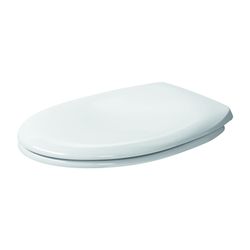 Duravit WC-Sitz, Oval, Weiß Hochglanz 376x43x446mm, ohne Absenkautomatik, Edelstahl... DURAVIT-0064200000 4021534005954 (Abb. 1)