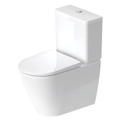 Duravit D-Neo Stand WC für Kombination 650x370x415mm, Weiß Hochglanz, 4/2l, Tiefspü... DURAVIT-2002090000 4063382016065 (Abb. 1)