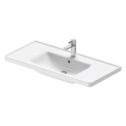 Duravit D-Neo Waschtisch 480x1005x160mm wandhäng., Weiß Hochglanz, Rechteckig, 1 Wa... DURAVIT-2367100000 4063382016096 (Abb. 1)