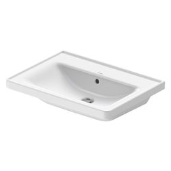 Duravit D-Neo Waschtisch 480x650x160mm, Weiß Hochglanz, Rechteckig, 1 Waschplatz mi... DURAVIT-2367650060 4063382015662 (Abb. 1)
