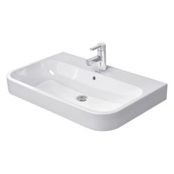 Duravit Happy D.2 Waschtisch 505x800x170mm, WonderGliss, Weiß Hochglanz, Rechtecki... DURAVIT-23188000001 4021534855986 (Abb. 1)