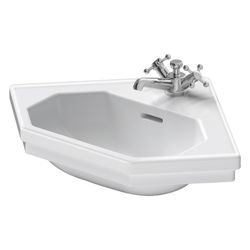 Duravit Serie 1930 Eck-Handwaschbecken 450x595x195mm, Weiß Hochglanz, Oktogonal,1 W... DURAVIT-0793420000 4021534100857 (Abb. 1)