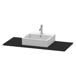 Duravit XSquare Konsole 550x800x16mm, Eiche Mattschwarz, ohne Konsolenträger, 1 Au... DURAVIT-XS060D01616 4063382138651 (Abb. 1)