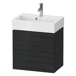Duravit L-Cube Waschtischunterbau wandh. 391x584x544mm Compact, Eiche Mattschwarz,... DURAVIT-LC621901616 4063382033789 (Abb. 1)