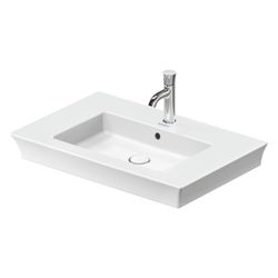 Duravit White Tulip Waschtisch 490x750x155mm WonderGliss, Weiß Hochglanz, Rechteck... DURAVIT-23637500001 4053424913582 (Abb. 1)
