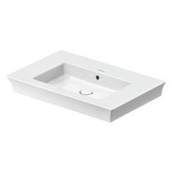 Duravit White Tulip Waschtisch 490x750x155mm, WonderGliss, Weiß Hochglanz, Rechtec... DURAVIT-23637500601 4053424913629 (Abb. 1)