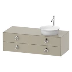 Duravit White Tulip Konsolenwaschtischunterbau wandh. 550x1300x408mm R/M mit K... DURAVIT-WT4992R60600010 4063382786678 (Abb. 1)