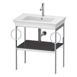 Duravit White Tulip Metallkonsole 450x684x760mm Graphit HG, 1 Ablagefläche, 2 Hand... DURAVIT-WT4546BH1H1 4063382127709 (Abb. 1)