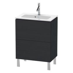 Duravit L-Cube Waschtischunterbau bodenstehend 391x620x704mm Eiche Mattschwarz, Gr... DURAVIT-LC667301616 4063382090775 (Abb. 1)