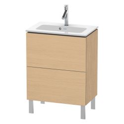 Duravit L-Cube Waschtischunterbau bodenstehend 391x620x704mm Natur Eiche Matt, Gri... DURAVIT-LC667303030 4063382088017 (Abb. 1)