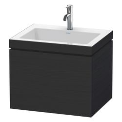 Duravit L-Cube Waschtisch-Set C-bonded wh Dekor, 480x600x500mm Eiche Mattschwarz, ... DURAVIT-LC6916O1616 4067116305067 (Abb. 1)