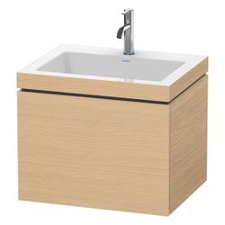 Duravit L-Cube Waschtisch-Set C-bonded wh Dekor, 480x600x500mm Natur Eiche Matt, G... DURAVIT-LC6916O3030 4067116305074 (Abb. 1)