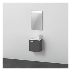 Duravit XBase Möbelwaschtisch, Waschtischunterbau, Spiegel 288x400x2000mm, 1 Tür R... DURAVIT-XB0065R4949 4063382163981 (Abb. 1)