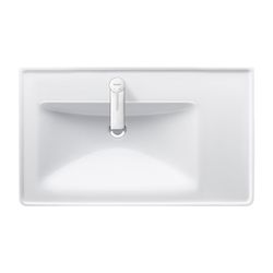 Duravit D-Neo Waschtisch 480x800x165mm, Weiß Hochglanz, Rechteckig, 1 Waschplatz L,... DURAVIT-2369800000 4063382016768 (Abb. 1)